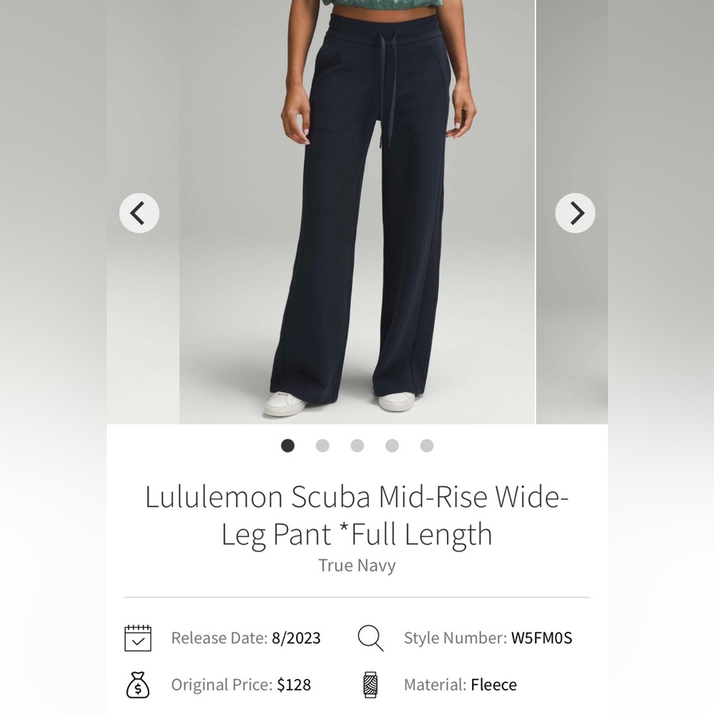 Lululemon Scuba Mid-Rise Wide-Leg Pant